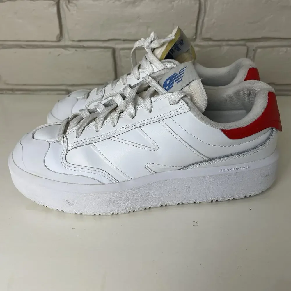 New Balance CT302 Men’s 7.5 Women’s 9 Leather Red White Sneakers